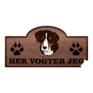 Her Vogter Jeg - Sticker - Grosser Schweizer Sennenhund