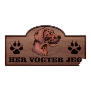 Her Vogter Jeg - Sticker - Hønsehund - Ruhåret
