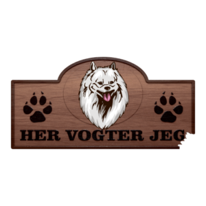 Her Vogter Jeg - Sticker - Japansk Spids