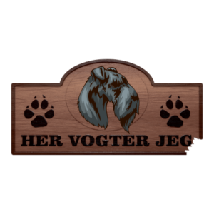 Her Vogter Jeg - Sticker - Kerry Blue Terrier