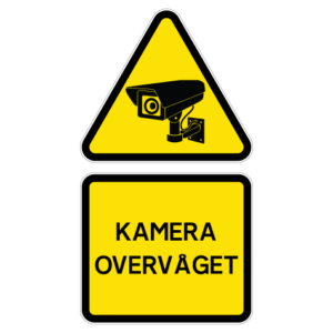 Kamera Overvågning 001 - Sticker