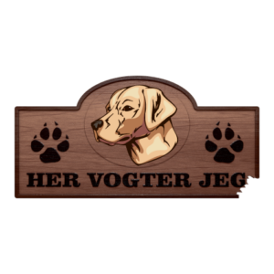 Her Vogter Jeg - Sticker - Labrador Retriever