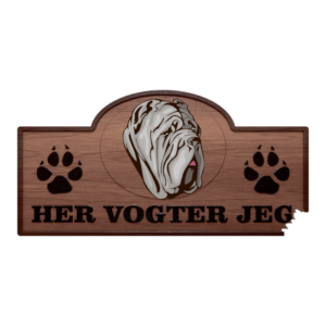 Her Vogter Jeg - Sticker - Neapolitansk Mastiff