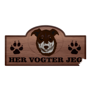 Her Vogter Jeg - Sticker - New Zealand Heading Dog