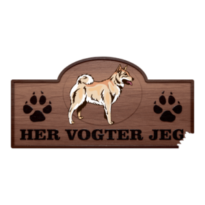 Her Vogter Jeg - Sticker - Norsk Buhund