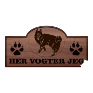 Her Vogter Jeg - Sticker - Norsk Elghund - Sort