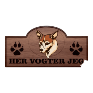 Her Vogter Jeg - Sticker - Norsk Lundehund