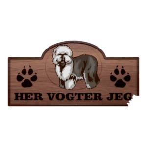 Her Vogter Jeg - Sticker - Old English Sheepdog