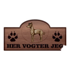 Her Vogter Jeg - Sticker - Peruviansk Hårløs (Inkahund)