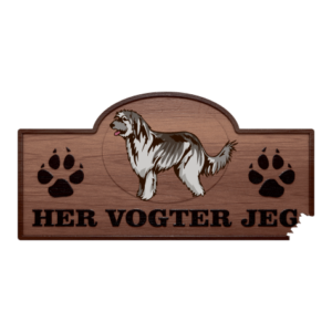 Her Vogter Jeg - Sticker - Pyrenæisk Hyrdehund
