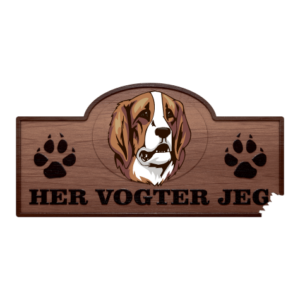 Her Vogter Jeg - Sticker - Pyrenæisk Mastiff