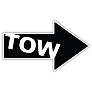 Pil TOW 001 - Højre - sticker