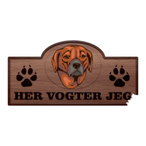 Her Vogter Jeg - Sticker - Rhodesian Ridgeback