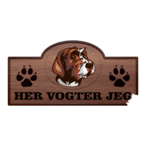 Her Vogter Jeg - Sticker - Ruhåret Pointing Griffon