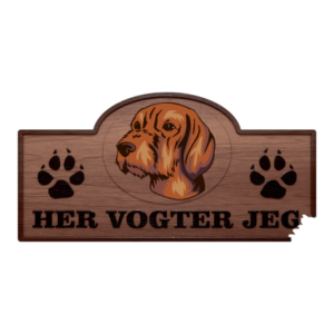 Her Vogter Jeg - Sticker - Ruhåret Ungarsk Vizsla