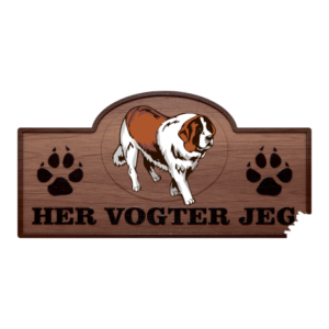 Her Vogter Jeg - Sticker - Sanktbernhardshund