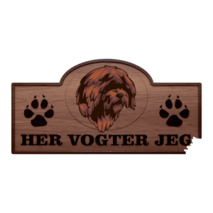 Her Vogter Jeg - Sticker - Spansk Vandhund