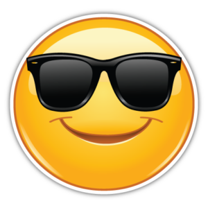 Smiley med solbriller
