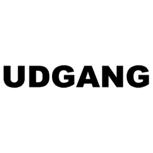 Udskåret klistermærke uden baggrund til fx dør eller skilt med teksten: UDGANG