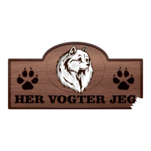 Her Vogter Jeg - Sticker - Volpino Italiano Spids