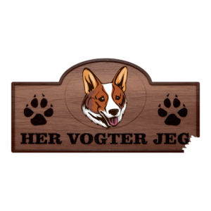 Her Vogter Jeg - Sticker - Welsh Corgi (Cardigan)
