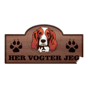 Her Vogter Jeg - Sticker - Welsh Springer Spaniel