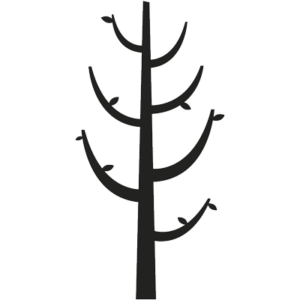 Garderobe træ 001 Wallsticker