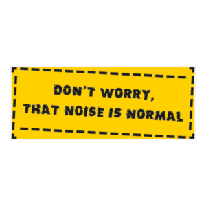 Dont worry klistermærke. Bumper sticker. Klistermærke med tryk. Printet på vandfast selvklæbende PVC-folie fra stickers.dk
