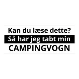 Kan du læse dette klistermærke. Bumper sticker. Klistermærke med tryk. Printet på vandfast selvklæbende PVC-folie fra stickers.dk