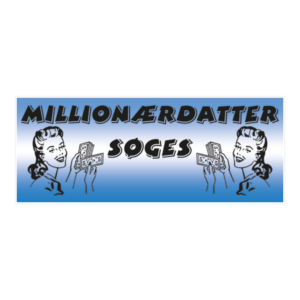 Millionær datter søges klistermærke. Bumper sticker. Klistermærke med tryk. Printet på vandfast selvklæbende PVC-folie fra stickers.dk