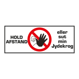 Bumper sticker. Sut min jydekrog. Klistermærke med tryk. Printet på vandfast selvklæbende PVC-folie fra stickers.dk