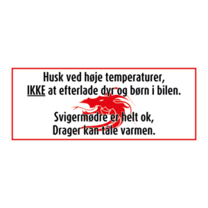 Bumper sticker. Svigermødre. Klistermærke med tryk. Printet på vandfast selvklæbende PVC-folie fra stickers.dk