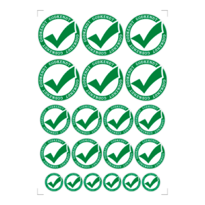 Godkendt cirkel - A4 - Stickers