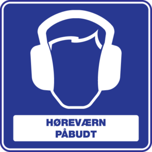 Høreværn Påbudt 001-Sticker
