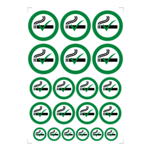 Rygning Tilladt A4 - Stickers