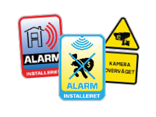 Alarm stickers