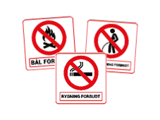 Forbudsskilte stickers