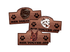 Hundeskilt - Her vogter jeg stickers