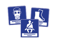 Påbudsskilte stickers