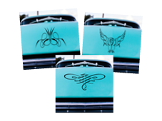 Pinstriping udskåret