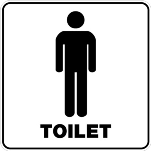 Toilet  001 Herre sticker