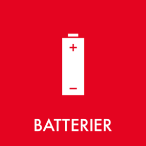 Affaldspiktogram Genbrugsplads Batterier