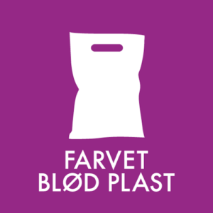 Affaldspiktogram Genbrugsplads Farvet bloed plast