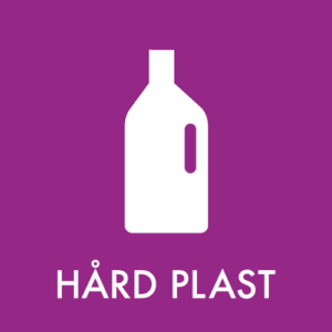 Affaldspiktogram Genbrugsplads og henteordning Haard plast