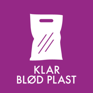 Affaldspiktogram Genbrugsplads Klar bloed plast