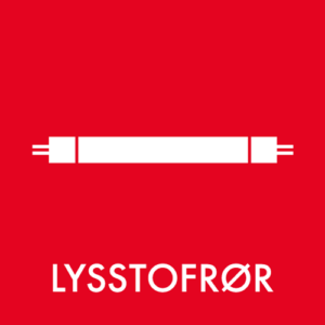 Affaldspiktogram Genbrugsplads Lysstofroer