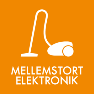 Affaldspiktogram Genbrugsplads Mellemstort elektronik