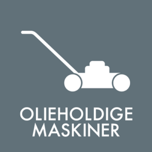 Affaldspiktogram Genbrugsplads Olieholdige maskiner