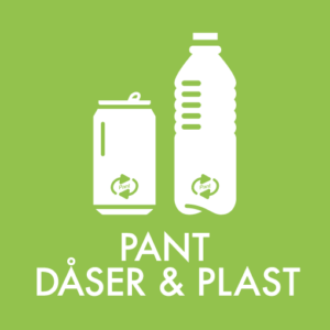 Affaldspiktogram Henteordning Pant daaser og plast