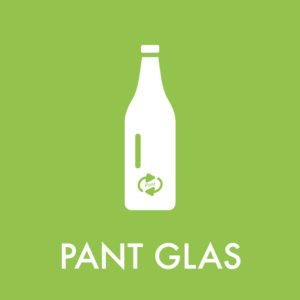 Affaldspiktogram Henteordning Pant glas